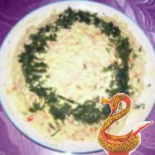Ананасовой-сырный зимний салат