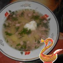 Суп с колбаской (кто любит быстро и вкусно)