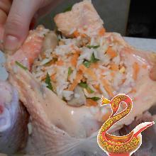 Курица фаршированная рисом в духовке