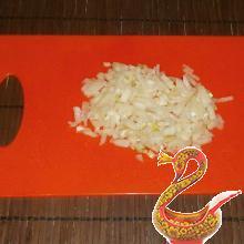 Finely chop the onion,