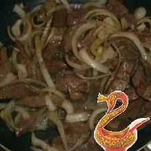 Russian dish BeefStroganoff