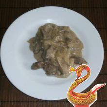 Russian dish liver BeefStroganoff