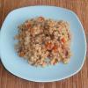 Barley porridge with stewed meat