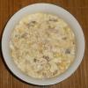 Russian salad of salted herring with apple
