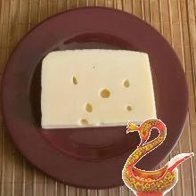 Russian bliny with ham and cheese