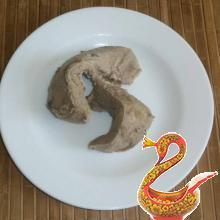 Russian bliny stuffed with meat