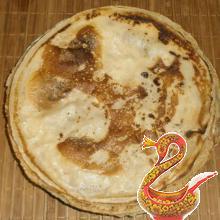 Russian bliny stuffed with meat recipe with photo