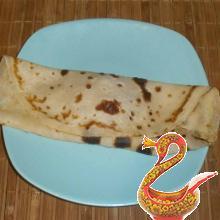 Russian bliny stuffed with meat recipe with photo