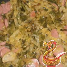 Вкусная тушеная капуста с сосиской