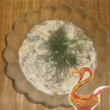 Салат с селедкой и грибами
