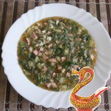 Russian cold soup Okroshka