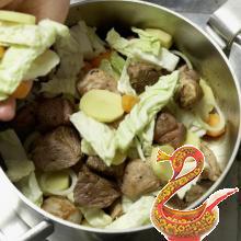 Рецепт мясо с капустой