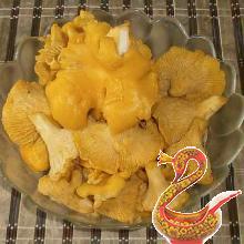 Chanterelles fried in sour cream