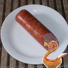Салат из морской капусты с колбасой