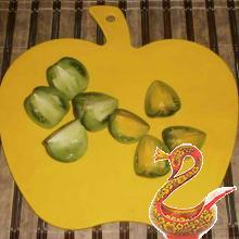 Canned green tomatoes for the winter