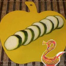 Russian recipe fried zucchini with garlic
