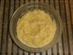 Add flour, egg, salt and mix well all together.