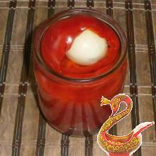 Pickled peppers with onions