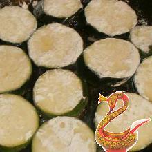 Russian recipe fried zucchini with garlic