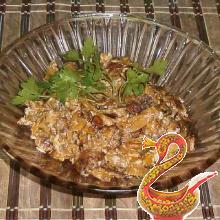 Chanterelles fried in sour cream