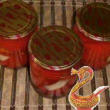 Pickled peppers with onions