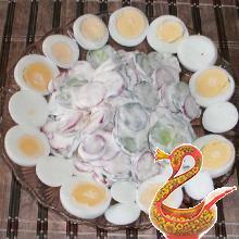Салат из редиски огурцов и яиц