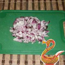 Russian salad fish with rice