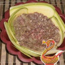 Casserole zucchini with minced meat