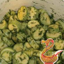 Маринованные кабачки с укропом на зиму