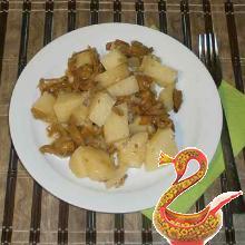 Chanterelles fried potatoes