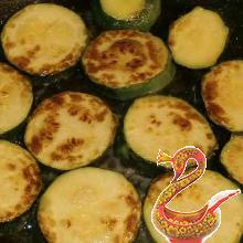 Russian recipe fried zucchini with garlic