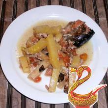 Жаркое из рыбы в горшочках