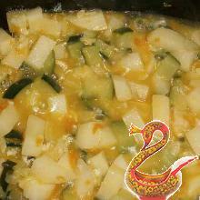 Russian recipe potatoes with zucchini