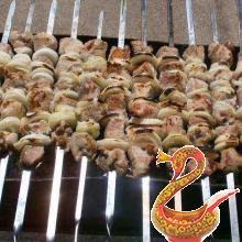 Skewers in white wine