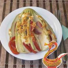 Squash fan recipe with sausage