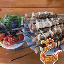 Skewers in white wine