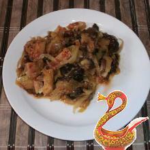 Вкусная тушеная капуста с картошкой