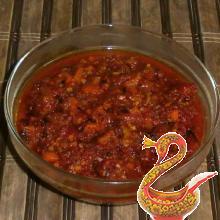 Stewed sweet peppers