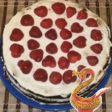 Творожный торт с клубникой